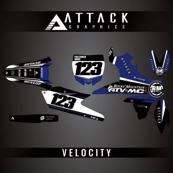 Attack Graphics Custom Velocity Complete Bike Graphics Kit for Yamaha YZ450F 2016