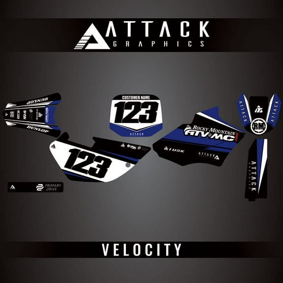 Attack Graphics Custom Velocity Complete Bike Graphics Kit for Yamaha YZ85 2004