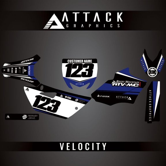 Attack Graphics Custom Velocity Complete Bike Graphics Kit for Yamaha YZ85 2018
