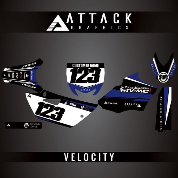 Attack Graphics Custom Velocity Complete Bike Graphics Kit for Yamaha YZ85 2020