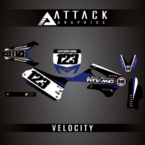 Attack Graphics Custom Velocity Complete Bike Graphics Kit for Yamaha YZ85 2023