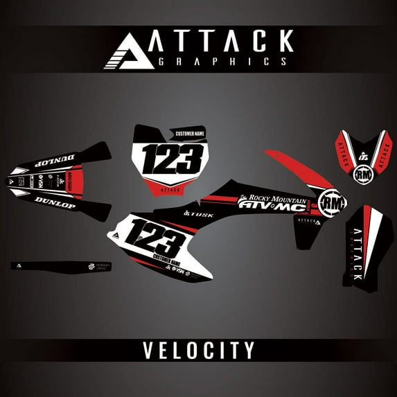 Attack Graphics Custom Velocity Complete Bike Graphics Kit