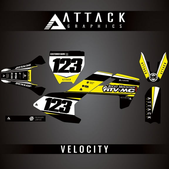 Attack Graphics Custom Velocity Complete Bike Graphics Kit