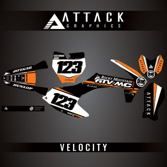 Attack Graphics Custom Velocity Complete Bike Graphics Kit