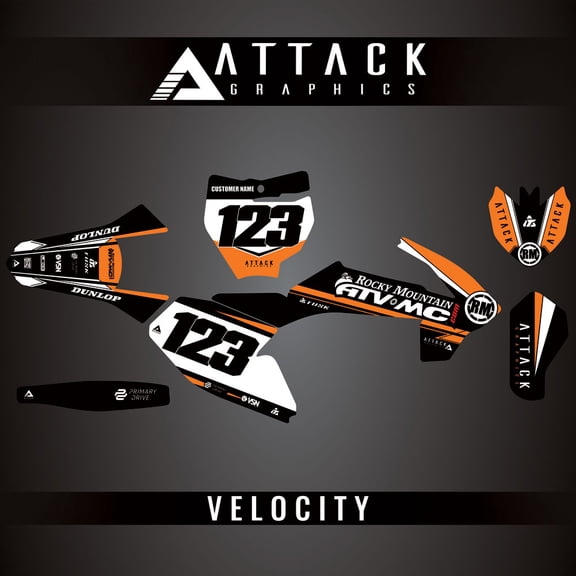 Attack Graphics Custom Velocity Complete Bike Graphics Kit