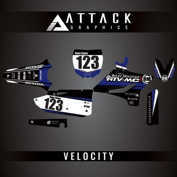 Attack Graphics Custom Velocity Complete Bike Restyle Graphics Kit Polisport Mx Restyling Kit