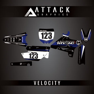 Attack Graphics Custom Velocity Complete Bike Restyle Graphics Kit UFO Restyle Plastic Kit