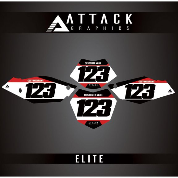 Attack Graphics Elite Number Plate Backgrounds for Beta 250 RR 2016