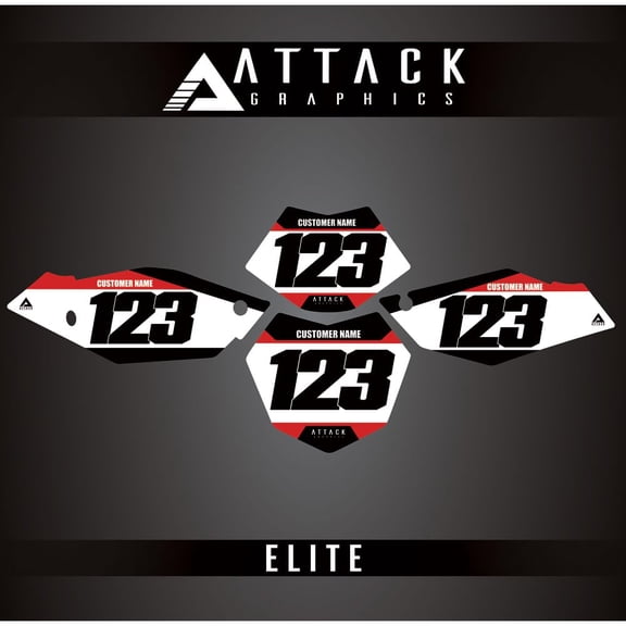 Attack Graphics Elite Number Plate Backgrounds for Beta 350 RR 2016