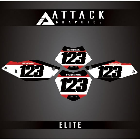 Attack Graphics Elite Number Plate Backgrounds for Beta 400 RR 2013
