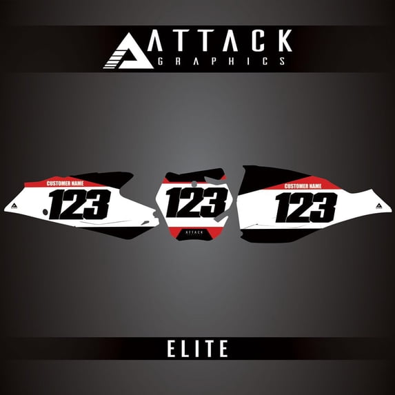 Attack Graphics Elite Number Plate Backgrounds for GASGAS EX 350F 2021