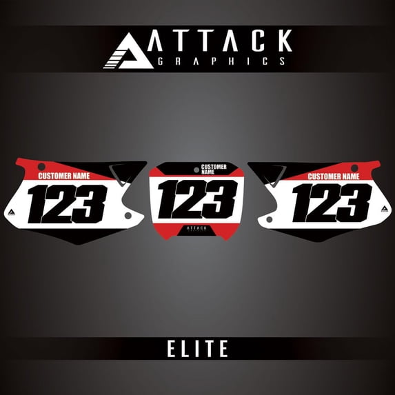 Attack Graphics Elite Number Plate Backgrounds for Honda CR250R 2000