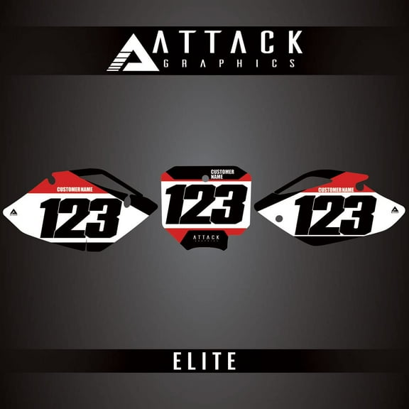 Attack Graphics Elite Number Plate Backgrounds for Honda CRF150R 2017