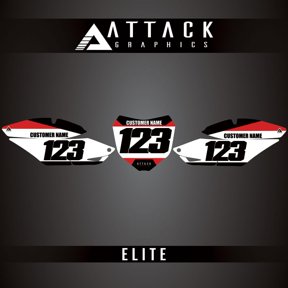 Attack Graphics Elite Number Plate Backgrounds for Honda CRF250R 2014