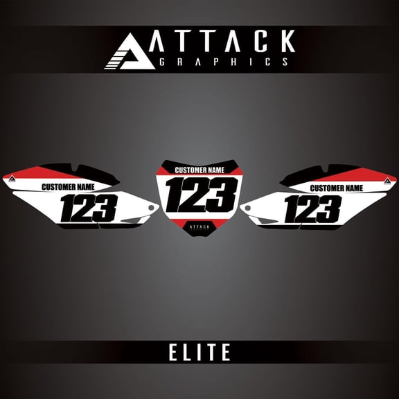 Attack Graphics Elite Number Plate Backgrounds for Honda CRF250R 2017