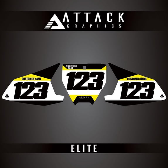 Attack Graphics Elite Number Plate Backgrounds for Husqvarna TC 50 2017