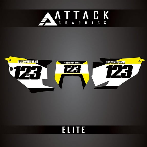 Attack Graphics Elite Number Plate Backgrounds for Husqvarna TE 150 (Fuel Injected) 2022