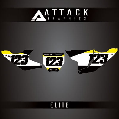 Attack Graphics Elite Number Plate Backgrounds for Husqvarna TX 300 (Fuel Injected) 2023