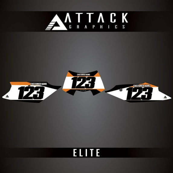 Attack Graphics Elite Number Plate Backgrounds for KTM 200 XC-W 2012