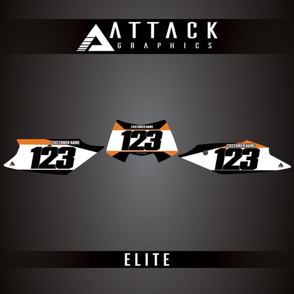 Attack Graphics Elite Number Plate Backgrounds for KTM 300 XC-W (E-Start) 2012