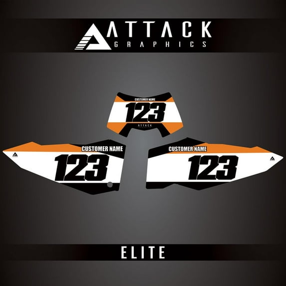 Attack Graphics Elite Number Plate Backgrounds for KTM 450 EXC-R 2010
