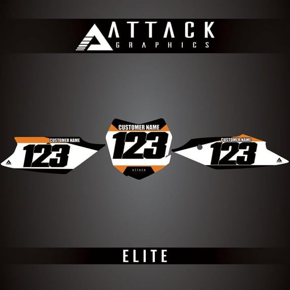 Attack Graphics Elite Number Plate Backgrounds for KTM 450 XC-F 2014