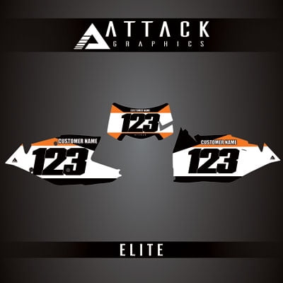 Attack Graphics Elite Number Plate Backgrounds for KTM 500 EXC-F 2018