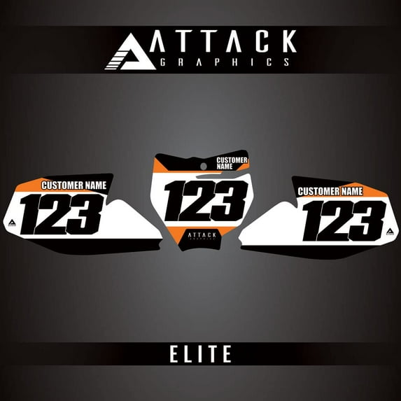 Attack Graphics Elite Number Plate Backgrounds for KTM 65 SX 2021