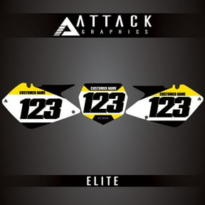 Attack Graphics Elite Number Plate Backgrounds for Suzuki RM125 2007