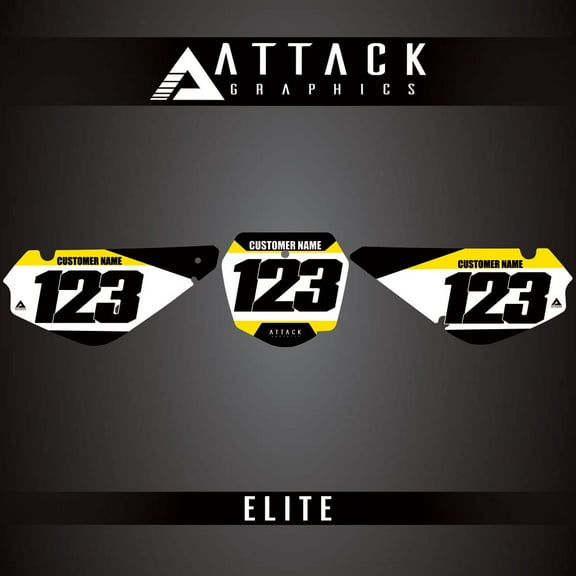 Attack Graphics Elite Number Plate Backgrounds for Suzuki RM85 2008