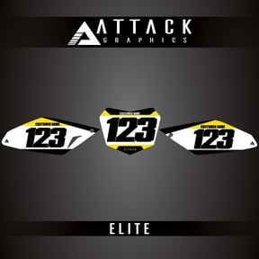 Attack Graphics Elite Number Plate Backgrounds for Suzuki RMZ250 2012
