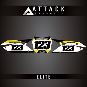 Attack Graphics Elite Number Plate Backgrounds for Suzuki RMZ250 2020