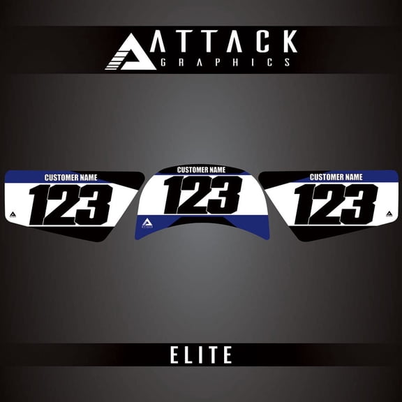 Attack Graphics Elite Number Plate Backgrounds for Yamaha PW50 YZinger 2024