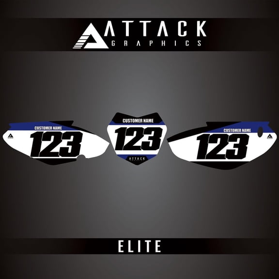 Attack Graphics Elite Number Plate Backgrounds for Yamaha TTR125LE 2012