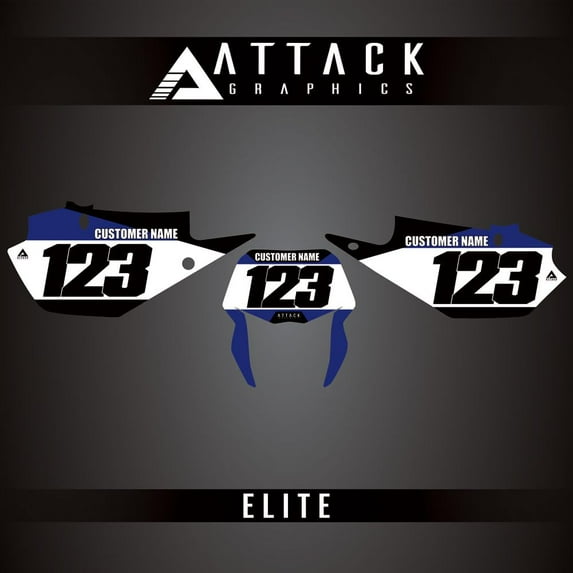 Attack Graphics Elite Number Plate Backgrounds for Yamaha WR250F 2020