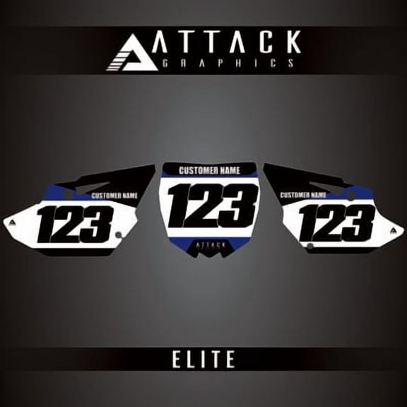 Attack Graphics Elite Number Plate Backgrounds for Yamaha YZ125 2020