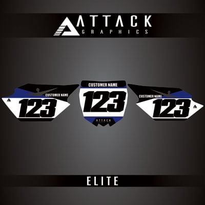 Attack Graphics Elite Number Plate Backgrounds for Yamaha YZ250F 2018