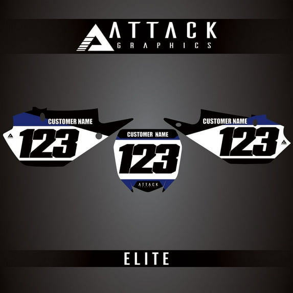 Attack Graphics Elite Number Plate Backgrounds for Yamaha YZ250FX 2020