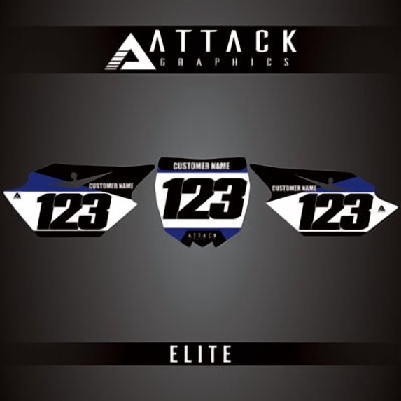 Attack Graphics Elite Number Plate Backgrounds for Yamaha YZ450F 2014