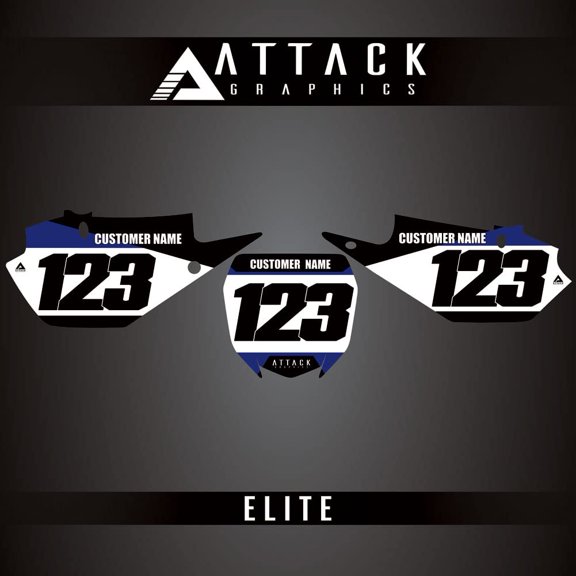 Attack Graphics Elite Number Plate Backgrounds for Yamaha YZ450F 2021