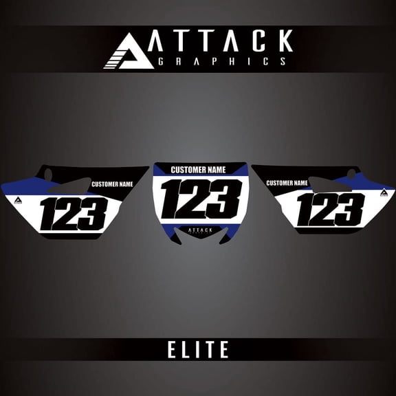 Attack Graphics Elite Number Plate Backgrounds for Yamaha YZ85 2015