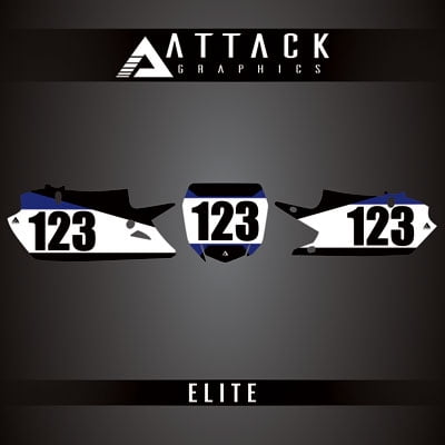 Attack Graphics Elite Restyle Number Plate Backgrounds Compatible with Cycra Powerflow Body Kit for Yamaha YZ250F 2023
