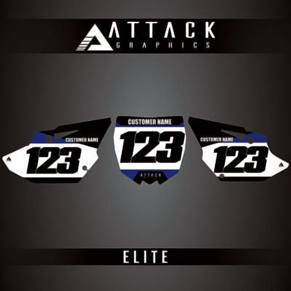 Attack Graphics Elite Restyle Number Plate Backgrounds Compatible with Polisport MX Restyling Kit for Yamaha YZ250 2007