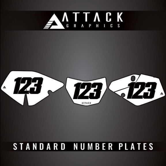 Attack Graphics Number Plate Backgrounds for Kawasaki KLX400SR 2003