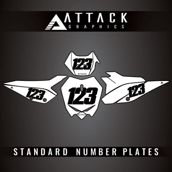 Attack Graphics Number Plate Backgrounds for Beta 250 RR Race Edition 2023