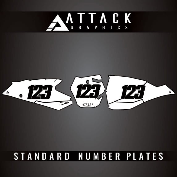Attack Graphics Number Plate Backgrounds for GASGAS MC 450F Troy Lee Designs 2022