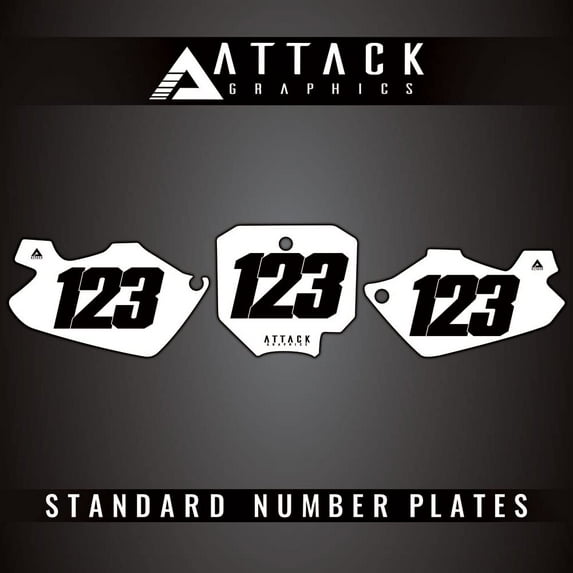 Attack Graphics Number Plate Backgrounds for Honda CR85R Expert 2005
