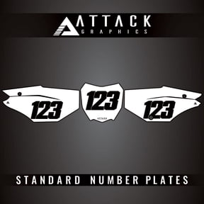 Attack Graphics Number Plate Backgrounds for Honda CRF125F 2023