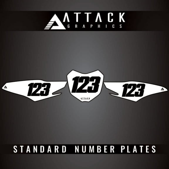 Attack Graphics Number Plate Backgrounds for Honda CRF125F (Big Wheel) 2016