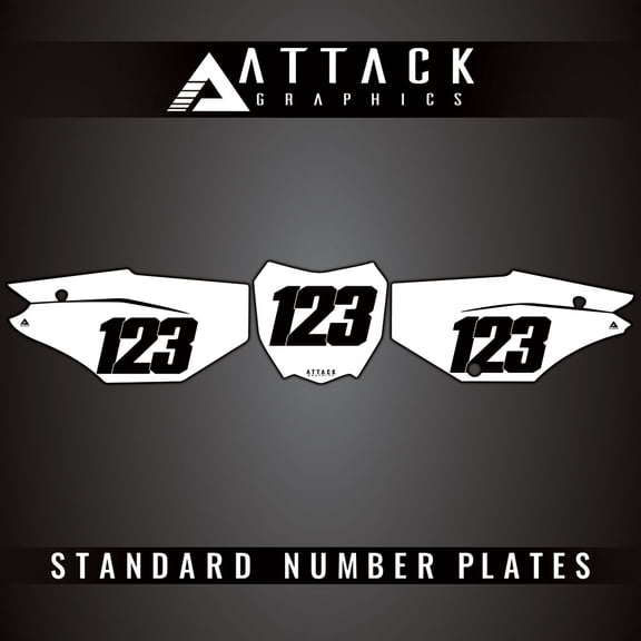 Attack Graphics Number Plate Backgrounds for Honda CRF125F (Big Wheel) 2021